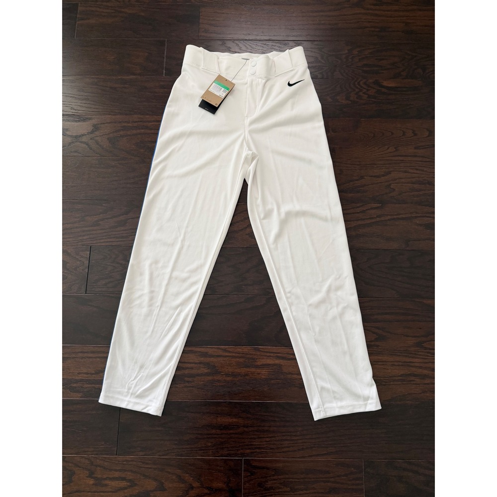 Nike Kids XL Dri-FIT Baseball Pants White Blue Stripe DX9171-103 NEW